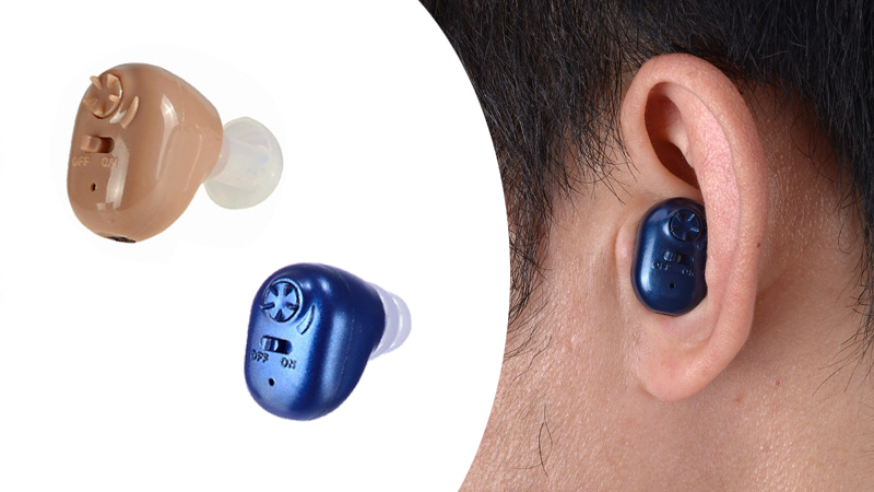   اللون الأزرق في الأذن ITC رخيصة السمع القابلة لإعادة الشحن 