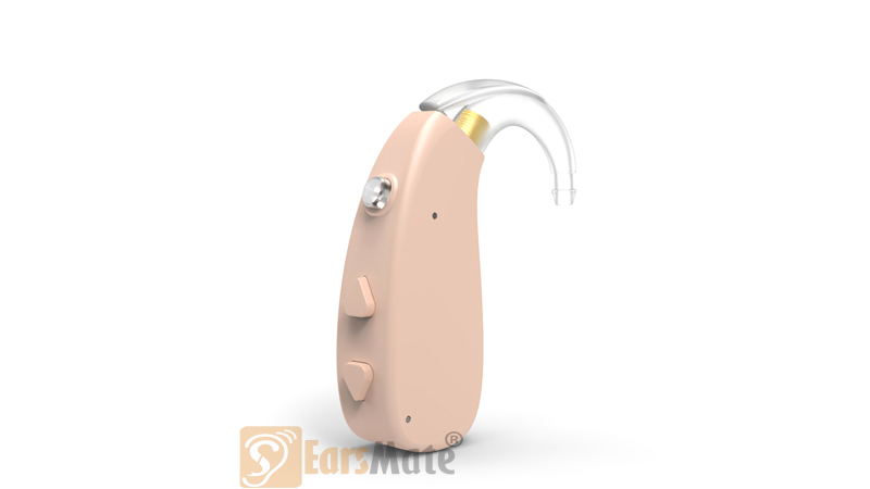 Mini BTE Hearing Amplifier أمازون السمع القابلة لإعادة الشحن كما يظهر على التلفزيون